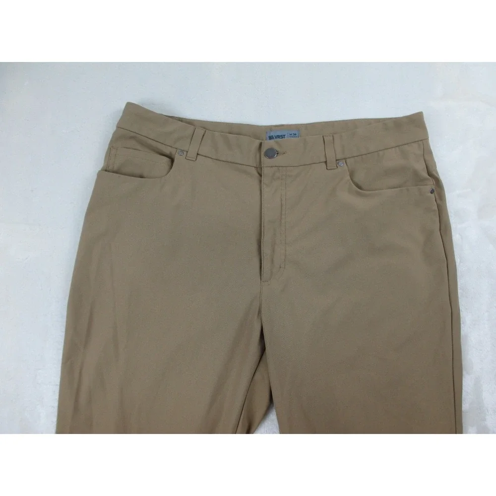 VRST Pants Mens 36 Brown Tan Khaki Chino Limitless Stretch‎ Golf Casual 36X30